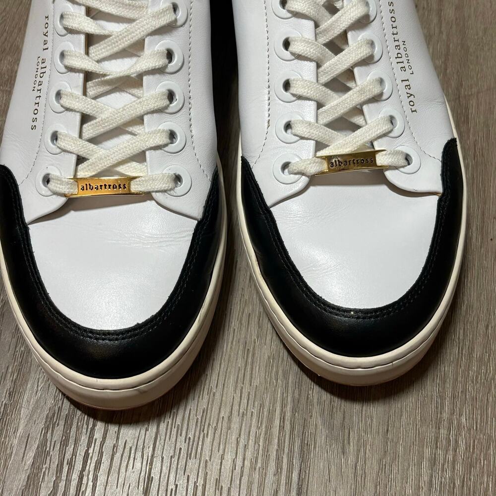 Royal Albartross Fieldfox Golf Sneakers Shoes Women’s 7 White Leather Leopard - Picture 7 of 14